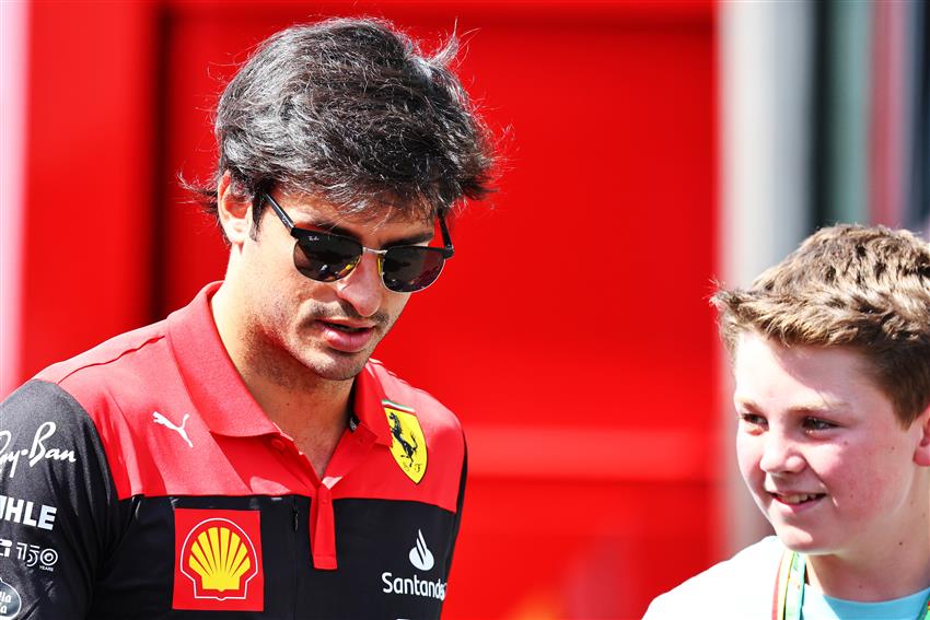 F1 driver with fan